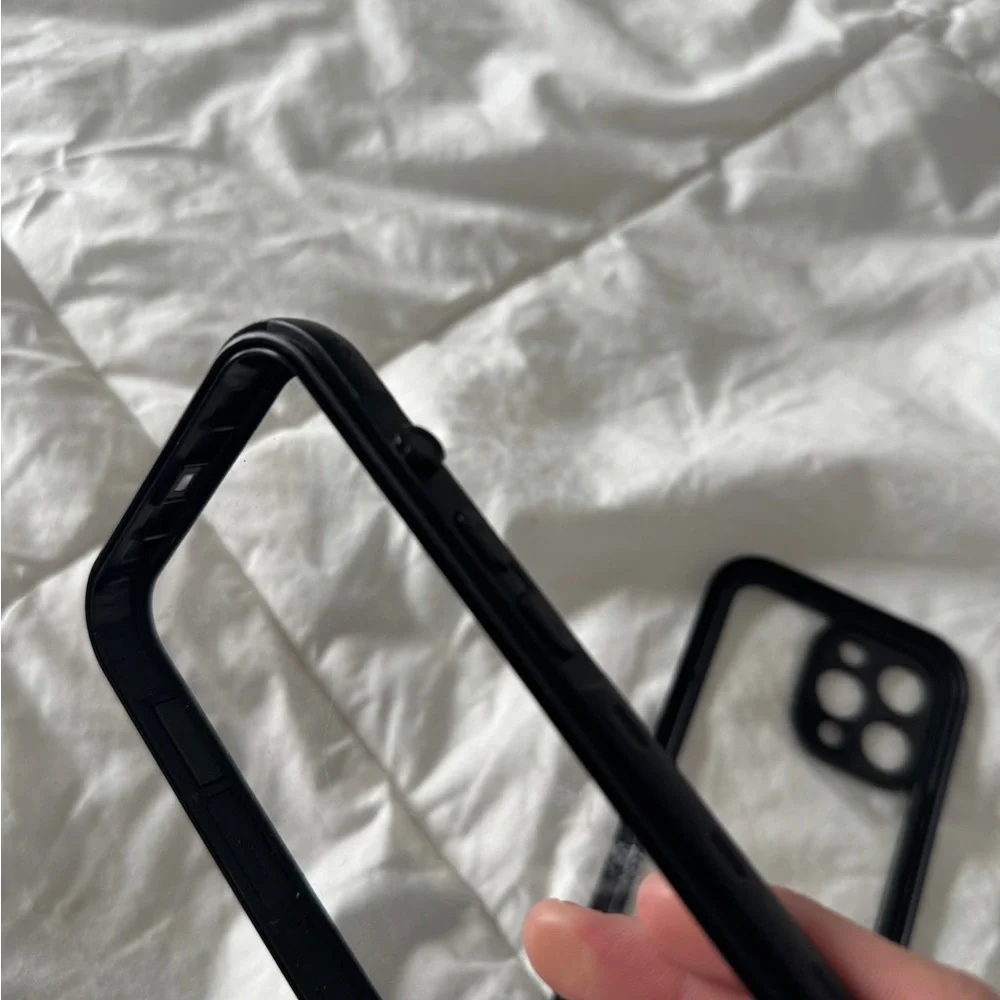 Rugged Two-Piece Clear iPhone Case - Black Protective Border Heavy Duty